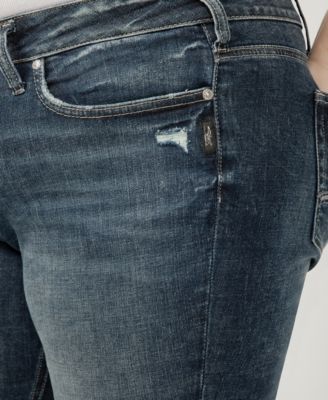 Plus Size Suki Mid Rise Curvy Fit Straight Crop Jeans