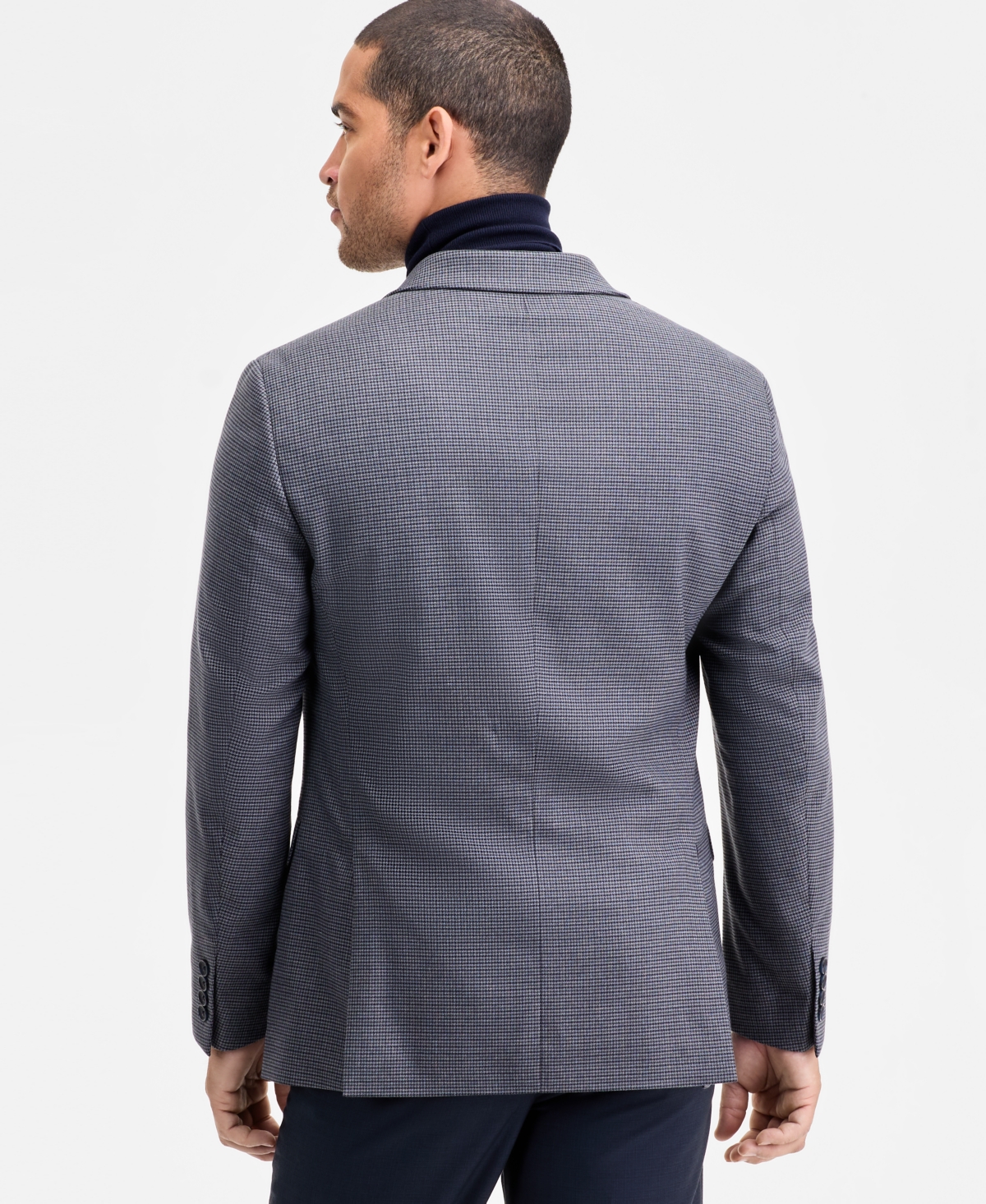 Kenneth Cole Reaction Men's Slim-fit Techni-cole Houndstooth Sport Coat In Gray