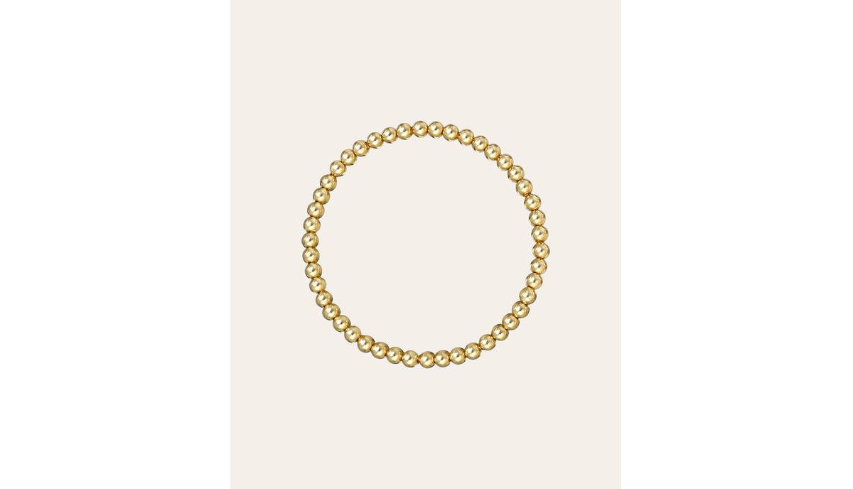 4mm Gold Bead Bracelet - Yellow gold vermeil
