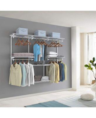 Adjustable Wall Mounted Closet Rack System with Shelf