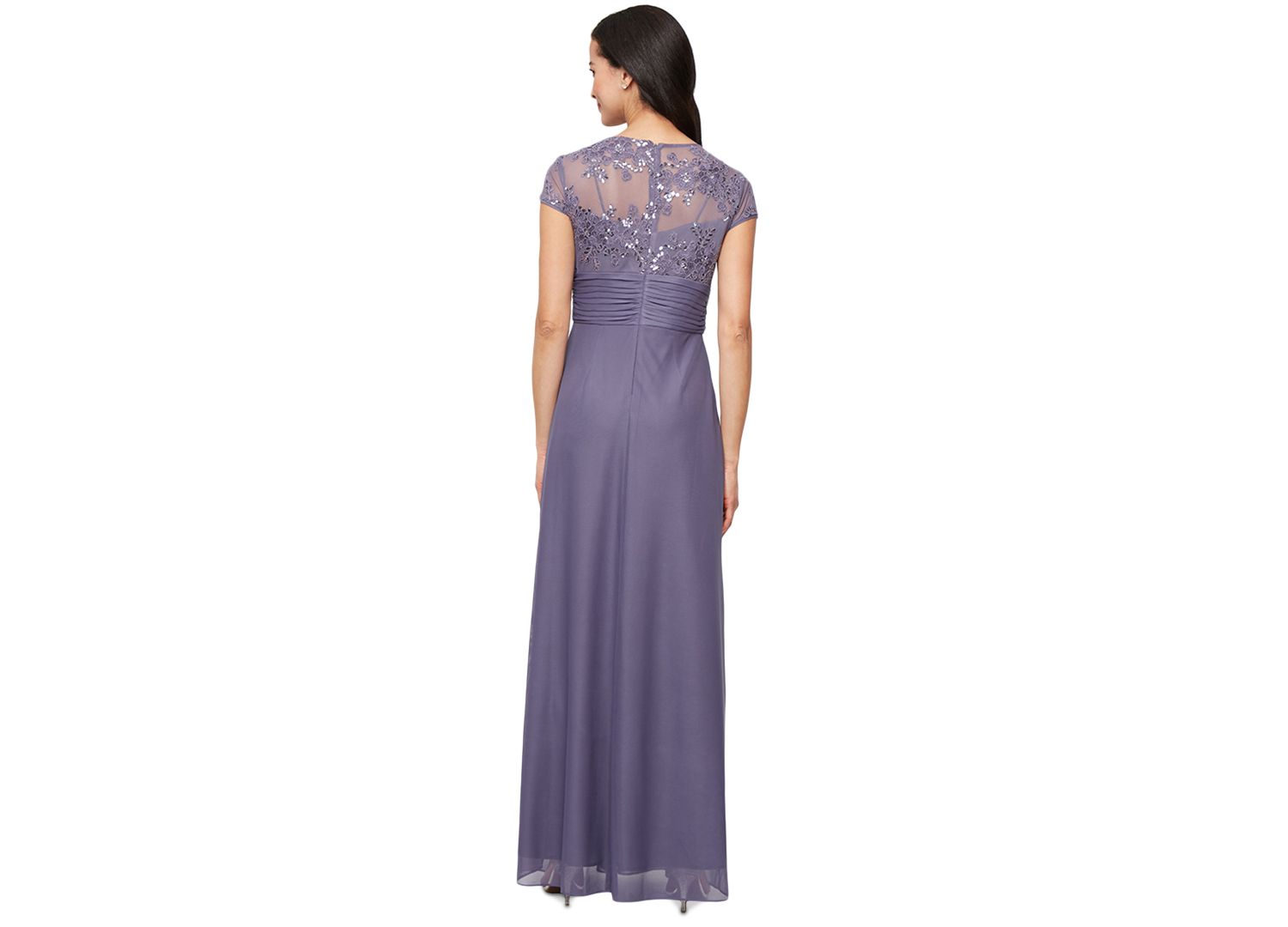 Women's Embellished Short-Sleeve Gown