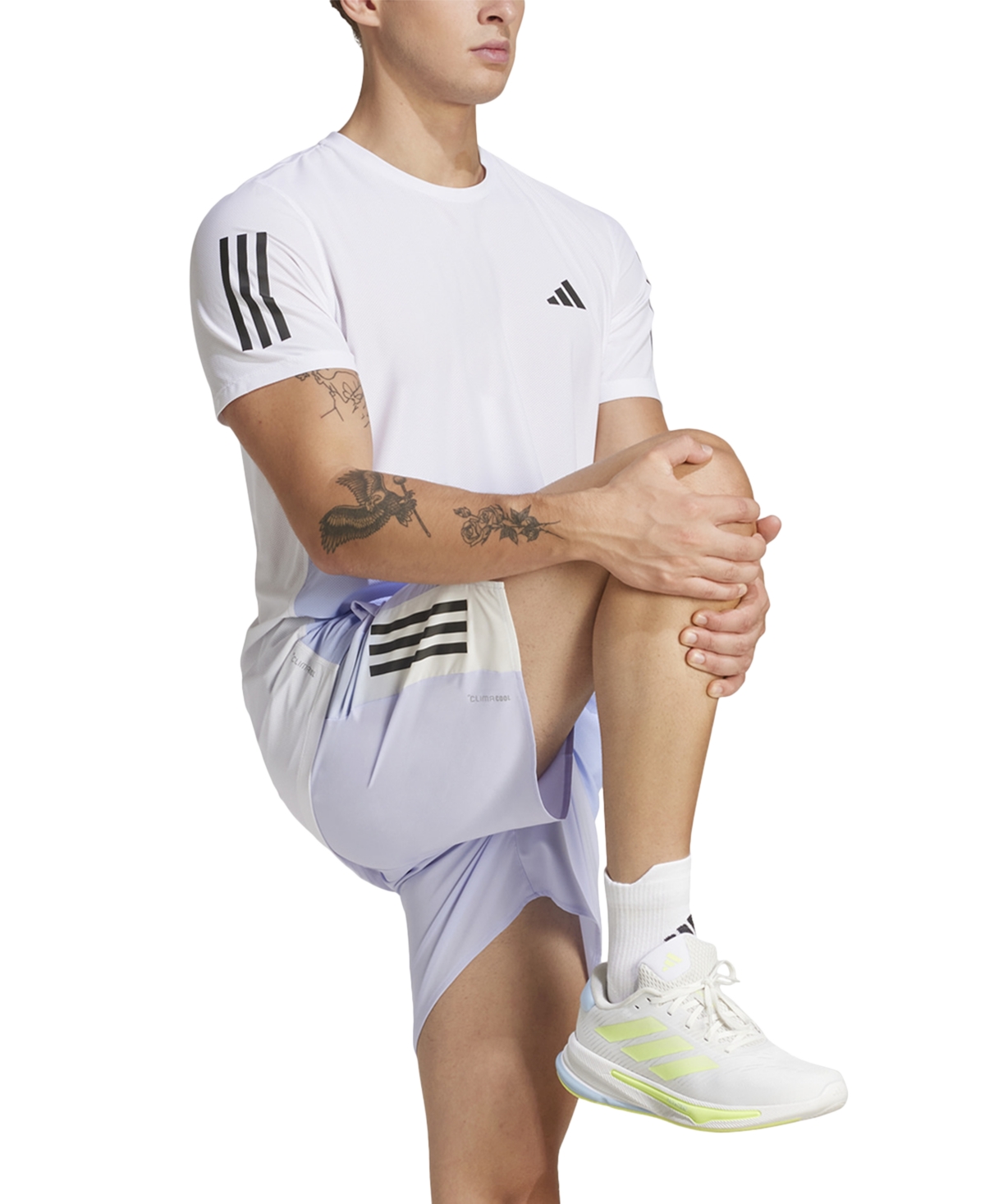 Adidas Originals Men's Stripe Logo Shorts In Vioton