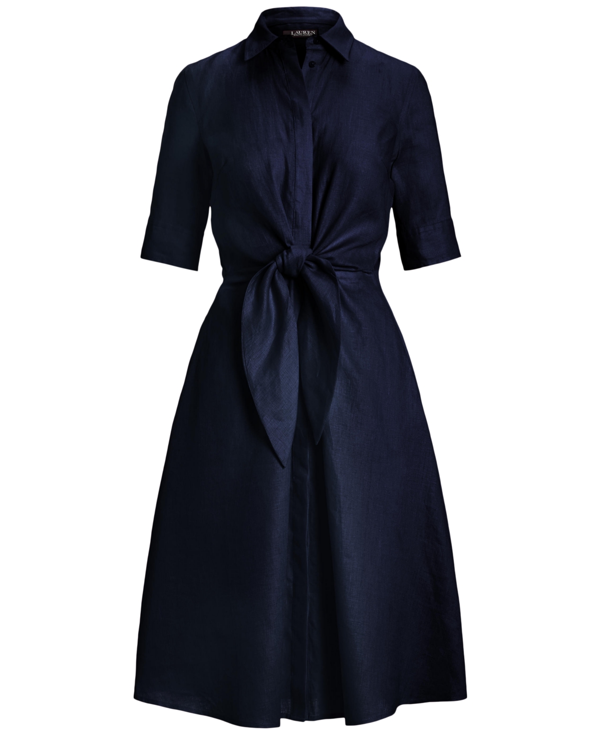 Ralph Lauren Women's Linen Shirtdress In Blue