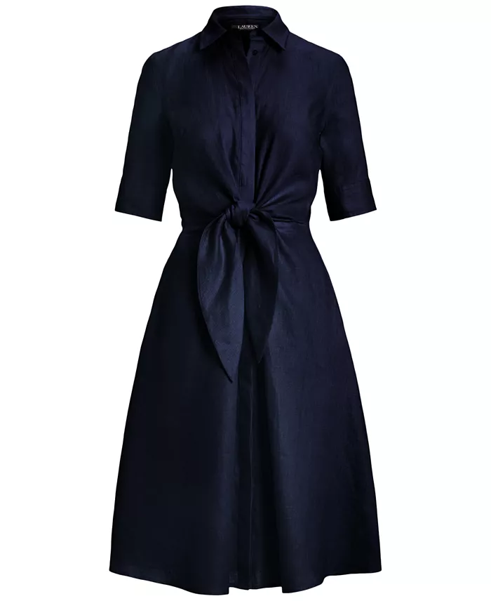 Women's Linen Shirtdress - thumbnail 10