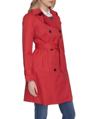 Women's 36 1/2” D/B Trench Coat With Removable Hood