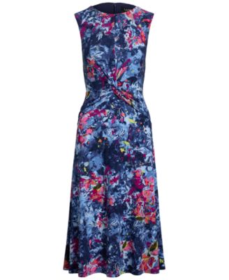 Lauren Ralph Lauren Women's Print Twist-Front Jersey Dress