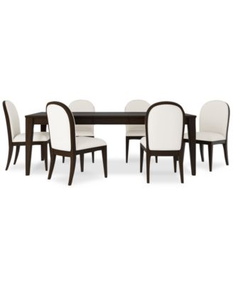 Mazen 7-Pc. Dining Set (Table & 6 Curved Side Chairs)