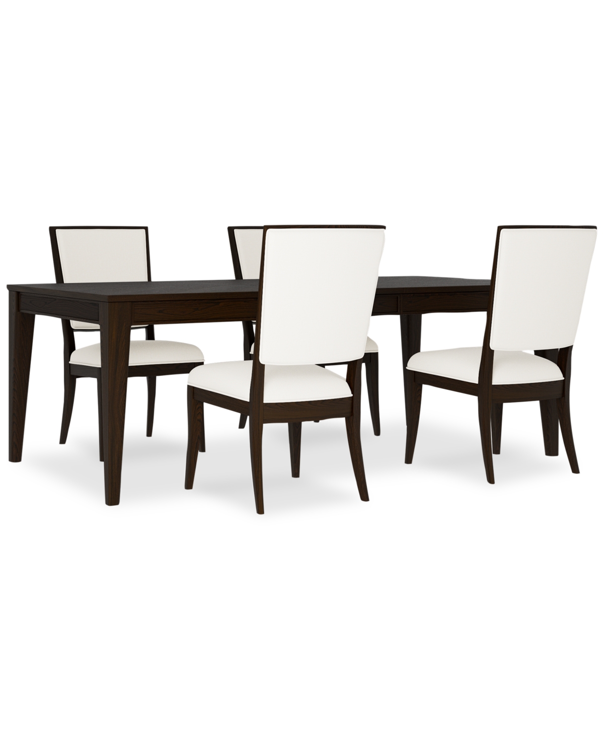 Macy's Mazen 5-pc. Dining Set (table & 4 Side Chairs) In Dark Brown