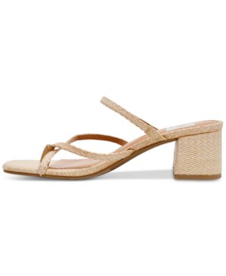 Lumena Strappy Slide Block-Heel Sandals