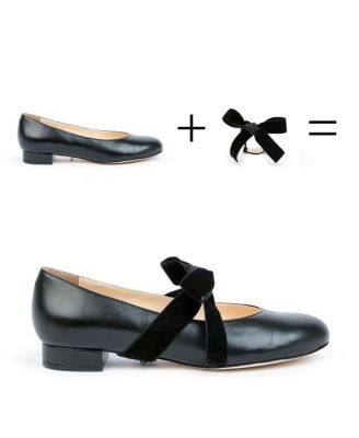 Women's Customizable Black Ballet Flats