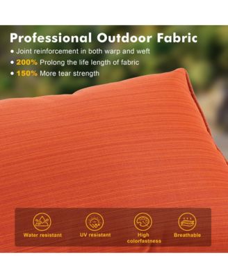 5 Piece Patio Furniture, Outdoor Furniture Sets, Modern Wicker Patio Furniture Sectional and 2 Pillows, All Weather Garden Patio Sofa, Backyard