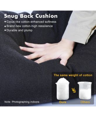 5 Piece Patio Furniture, Outdoor Furniture Sets, Modern Wicker Patio Furniture Sectional and 2 Pillows, All Weather Garden Patio Sofa, Backyard, Steel