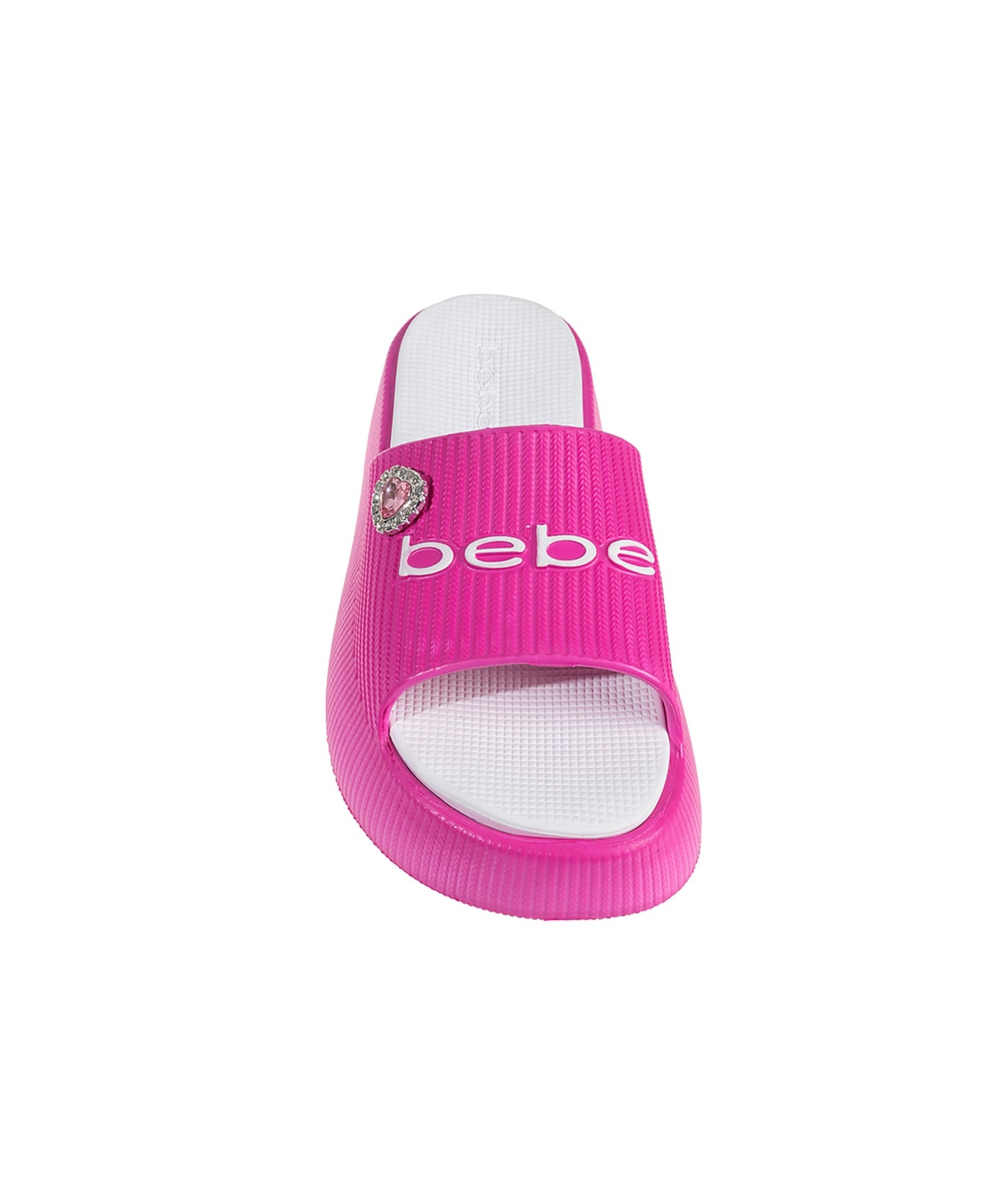 Bebe Little And Big Girls Trendy And Comfortable Summer Platform Slides In Fuchsia