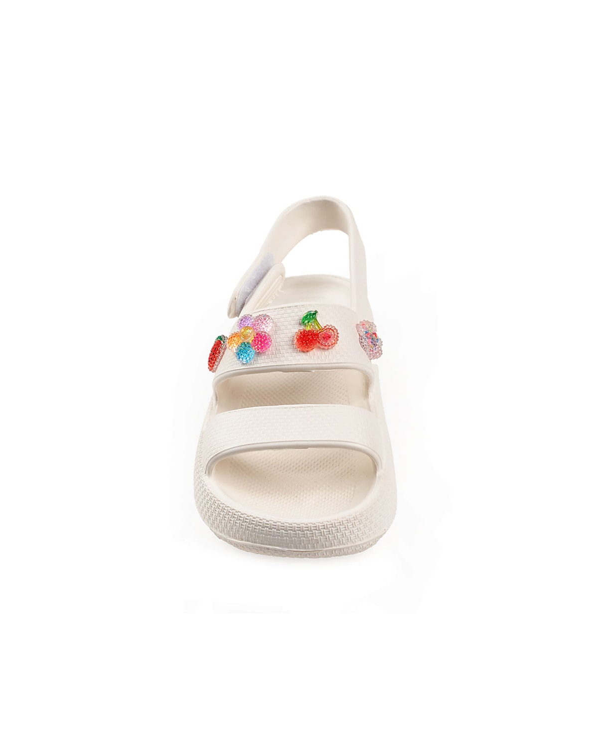 Bebe Little Girls Cute And Comfortable Summer With Charms Sandals In White
