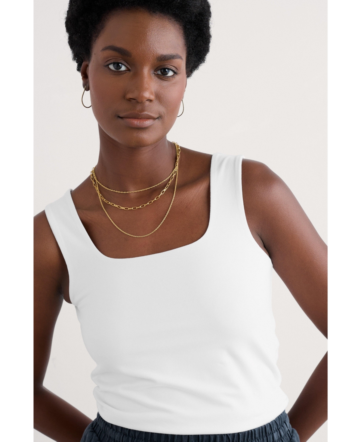 Women's Cloud Pass Square Neck Tank - Salt