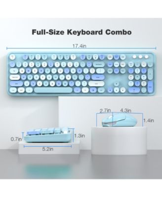 Wireless Keyboard and Mouse Combo, 2.4Ghz USB Full Size Typewriter Keyboard with Number Pad and Sport Car Mouse for PC Computer Desktop Windows