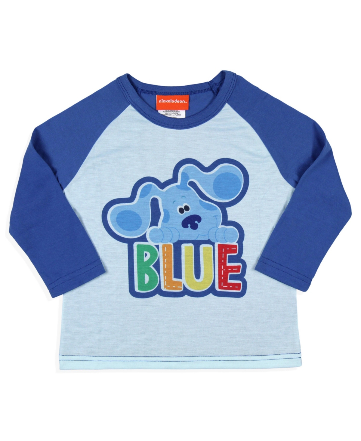 Blue's Clues Toddler Boys Nickelodeon Sleep Raglan Shirt Pant 2PC Pajama Set Sleepwear Loungewear