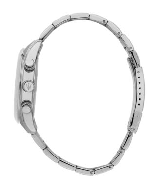 Men's Multifunction Stainless Steel Metal Band Watch, 43mm