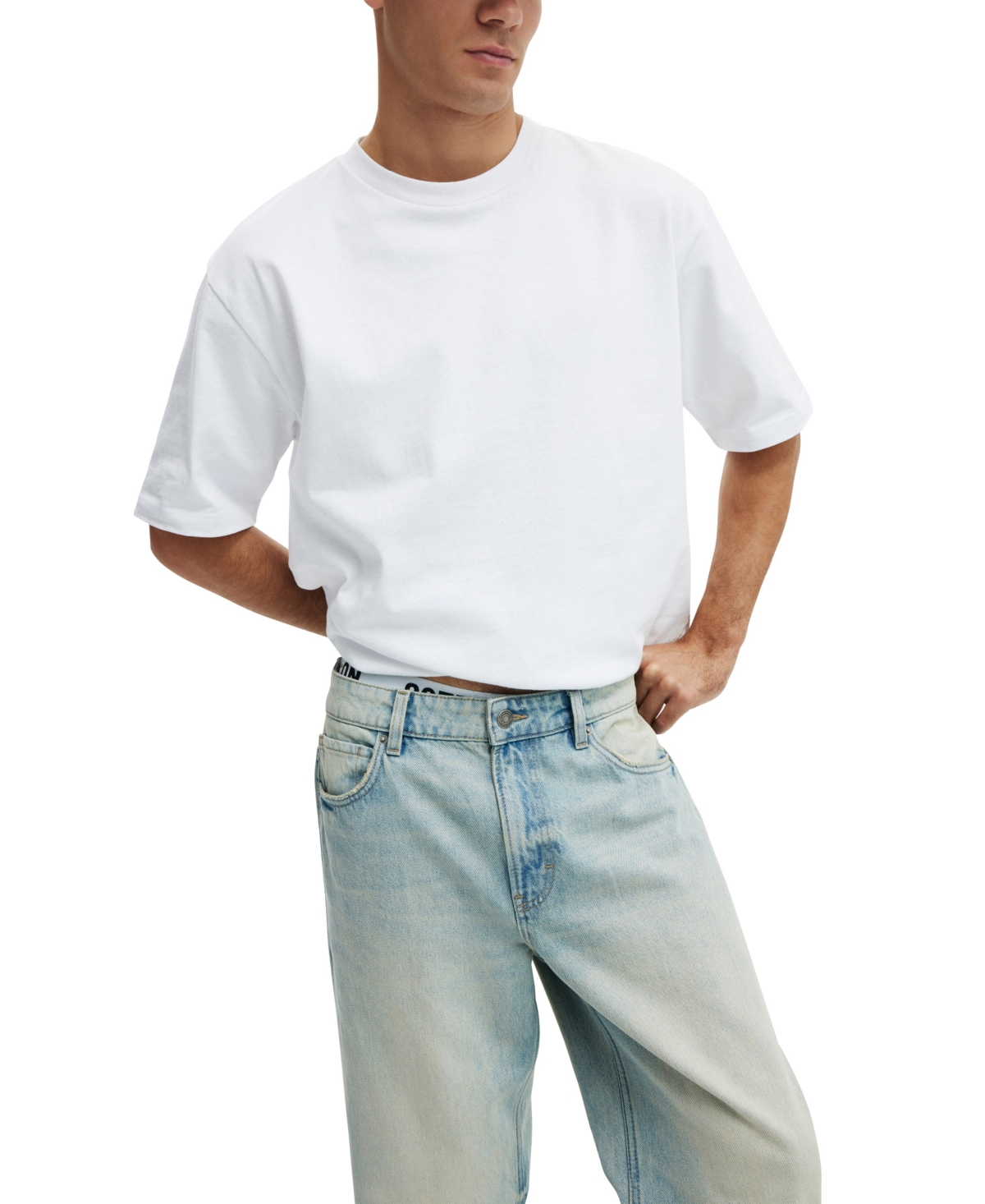 Shop Cotton On Men's Baggy Jean In Halen Blue