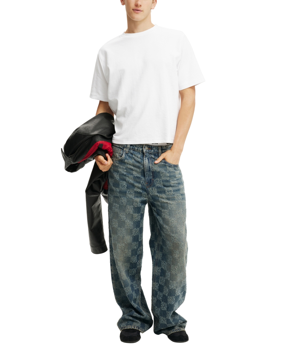 Shop Cotton On Men's Super Baggy Jean In Washed Blue