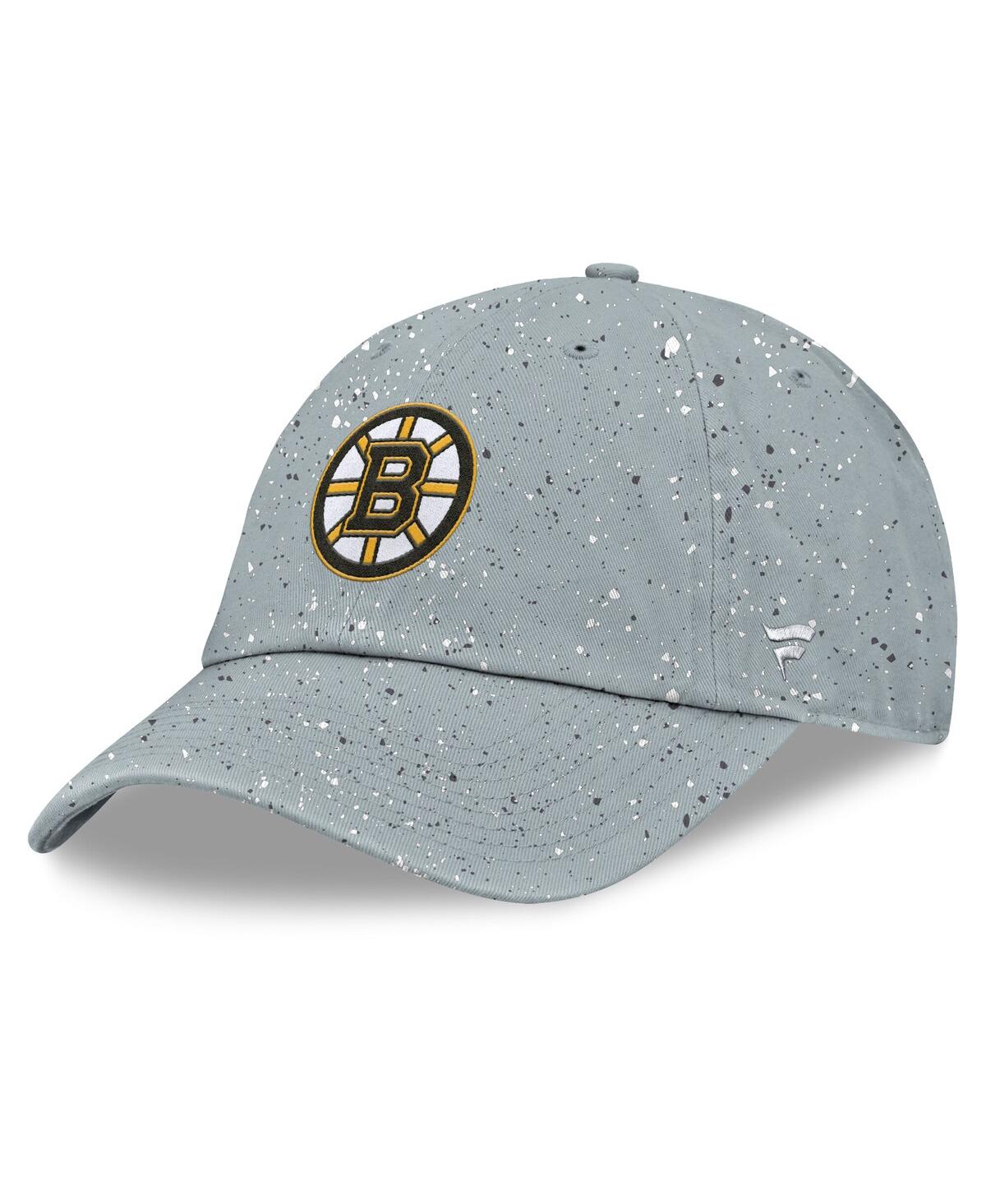Fanatics Women's Gray Boston Bruins Heritage Snow Day Speckle Adjustable Hat In Gray