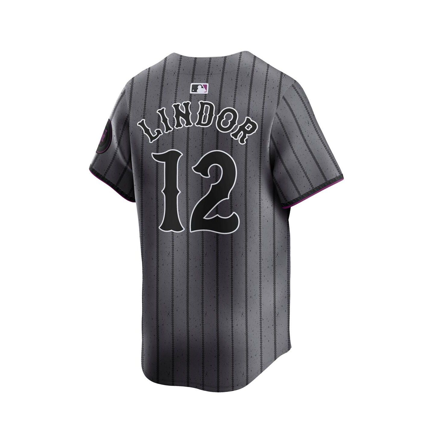 Мужской топ Nike Francisco Lindor Gray New York Mets City Connect Limited Player Jersey — фото 2