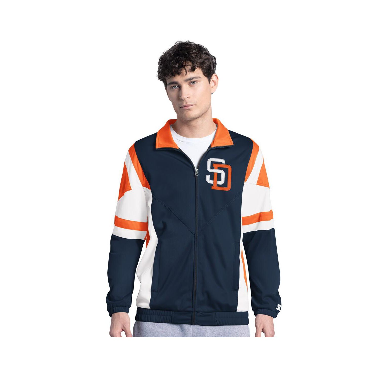 Men's Brown/Gold San Diego Padres Contender Tricot Full-Zip Track Jacket