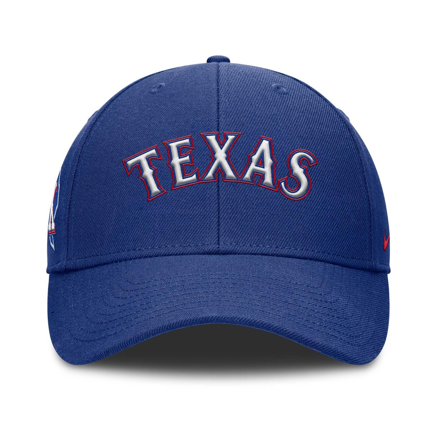 Мужская кепка Nike Royal Texas Rangers Rise Gaberdine Adjustable Hat — фото 4