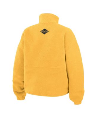 Women's Gold Nashville Predators Polar Fleece Half-Zip Jacket