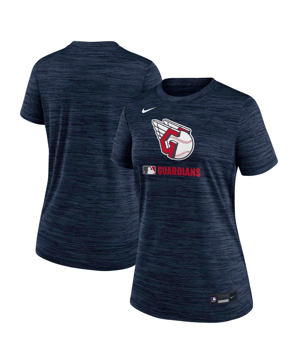 Nike Women's Navy Cleveland Guardians Authentic Collection Velocity Performance T-shirt In Navy