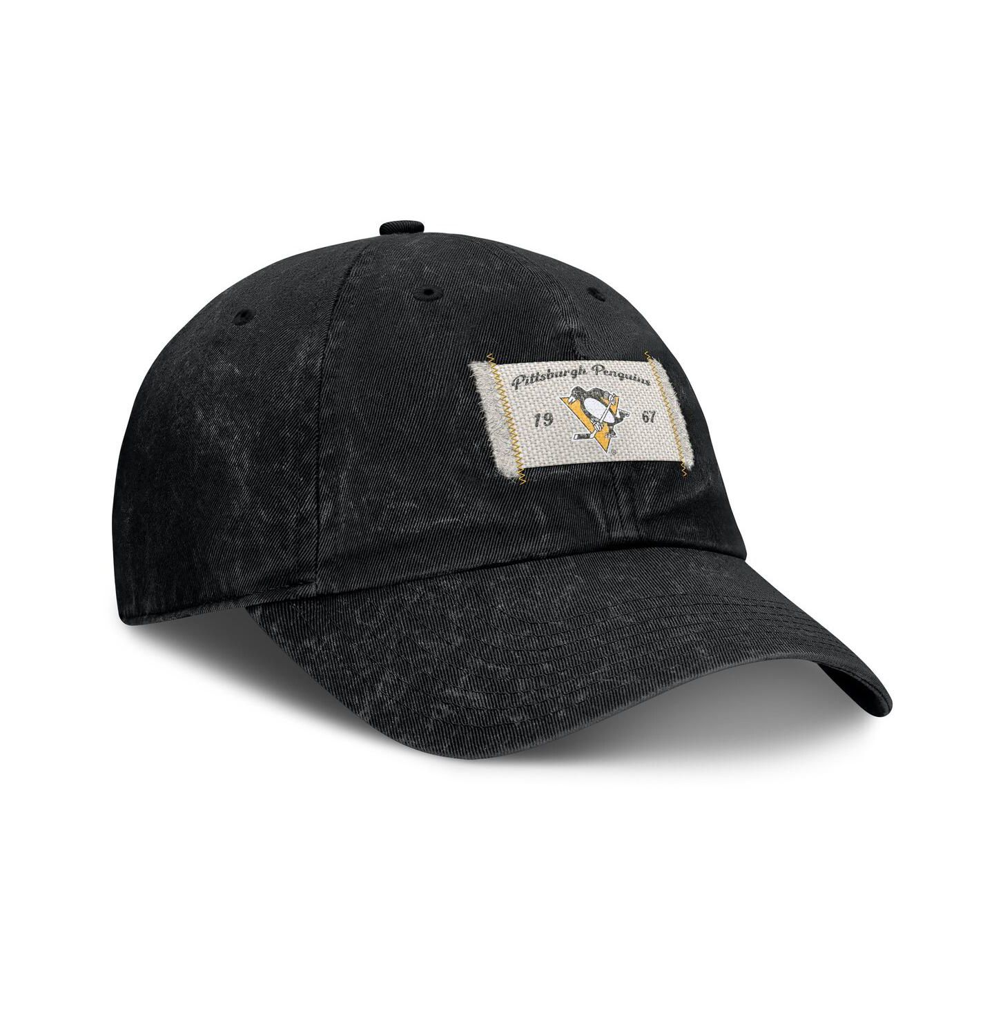 Женская кепка Fanatics Black Pittsburgh Penguins Heritage Away Game Adjustable Hat — фото 3