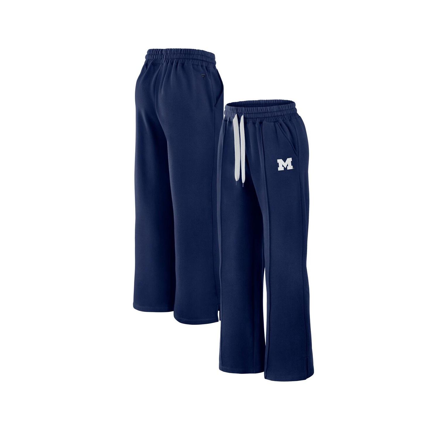 Women's Navy Michigan Wolverines Prime Supersoft Fleece Flared Sweatpants