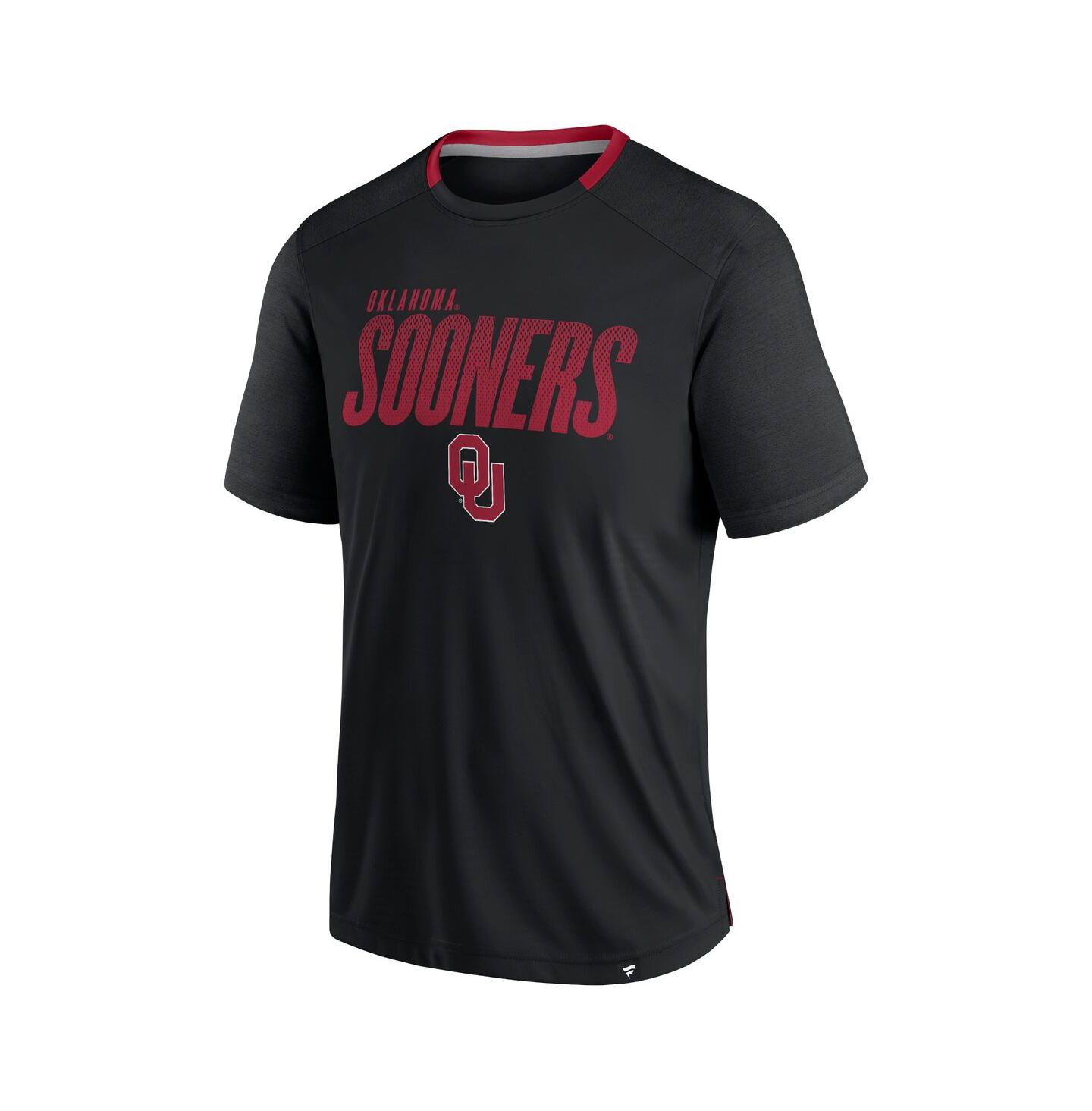 Мужская футболка Fanatics Black Oklahoma Sooners Defender Fade Slant — фото 3