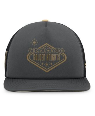Men's Gray/Gold Vegas Golden Knights Authentic Pro Hometown Rink Foam Trucker Snapback Hat