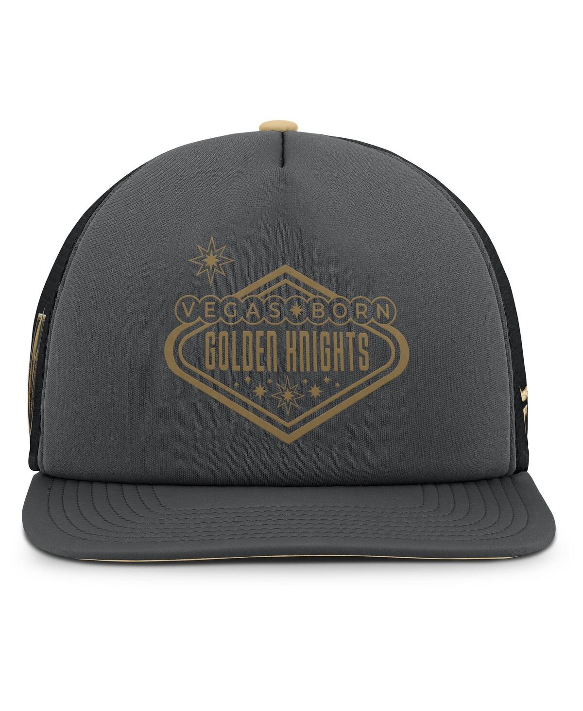 Fanatics Men's Gray/gold Vegas Golden Knights Authentic Pro Hometown Rink Foam Trucker Snapback Hat
