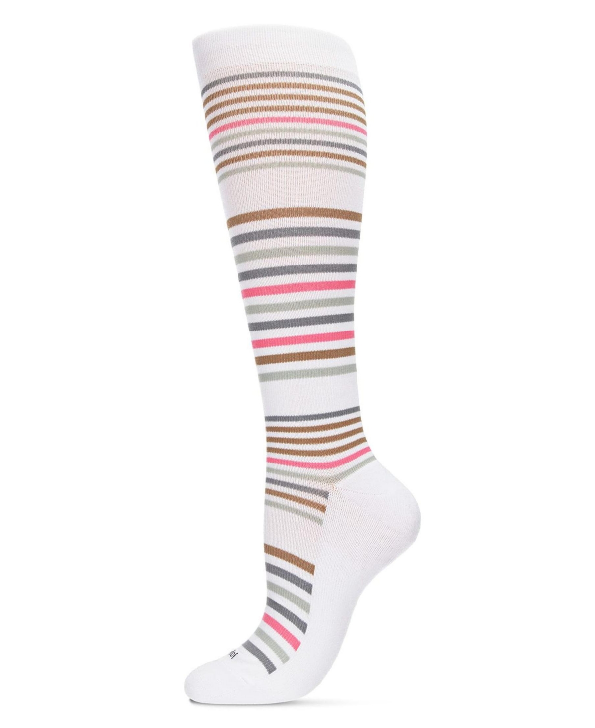 Memoi Women's Classic Stripes 8-15mmhg Graduated Compression Socks Mfy06346 In Multi