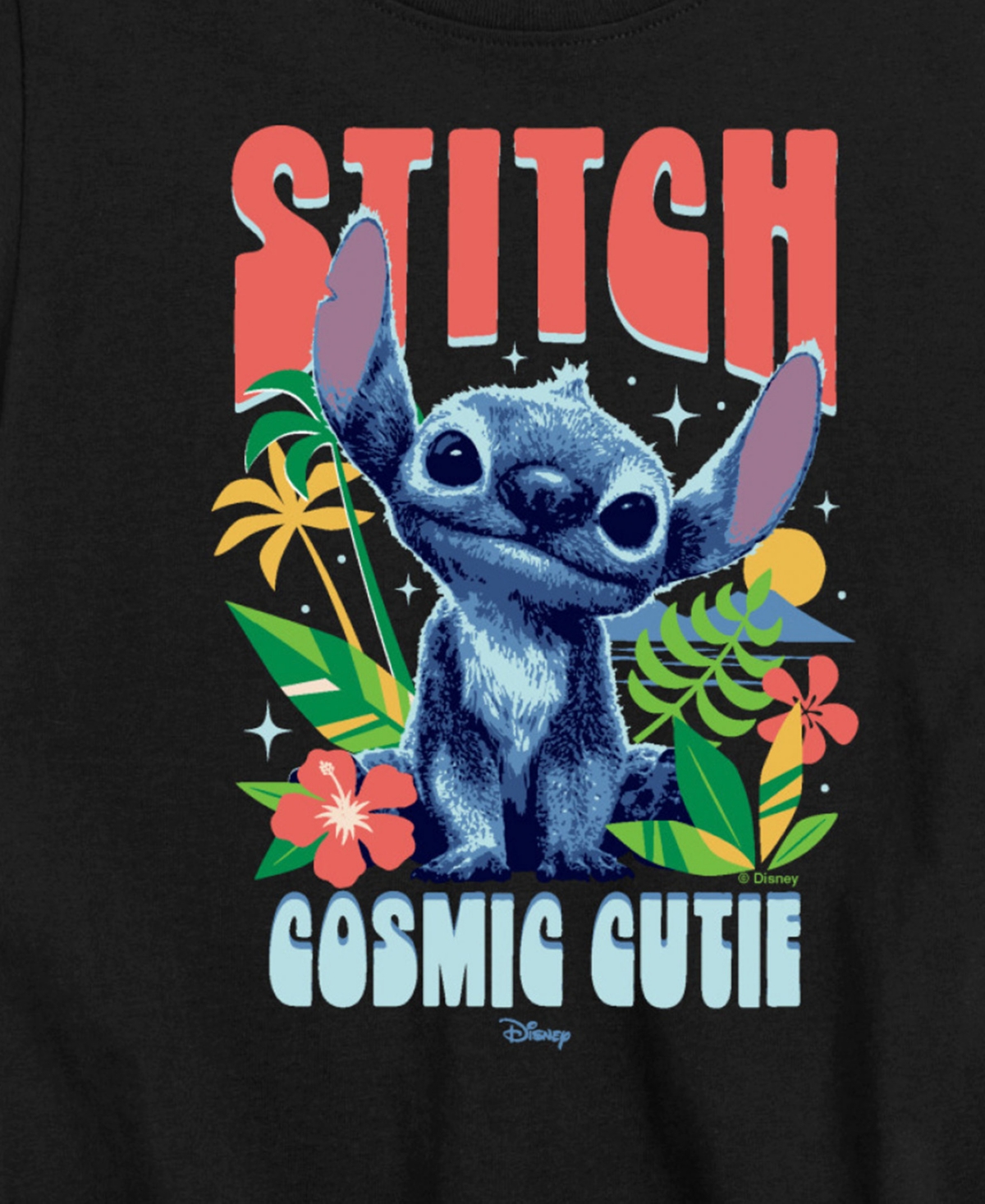 Hybrid Big Boys Lilo Stitch Live Action Stitch Cosmic Cutie Graphic T-shirt