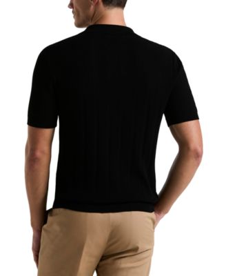 Men's Johnny Collar Stripe Polo Shirt