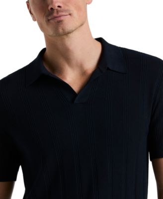 Men's Johnny Collar Stripe Polo Shirt
