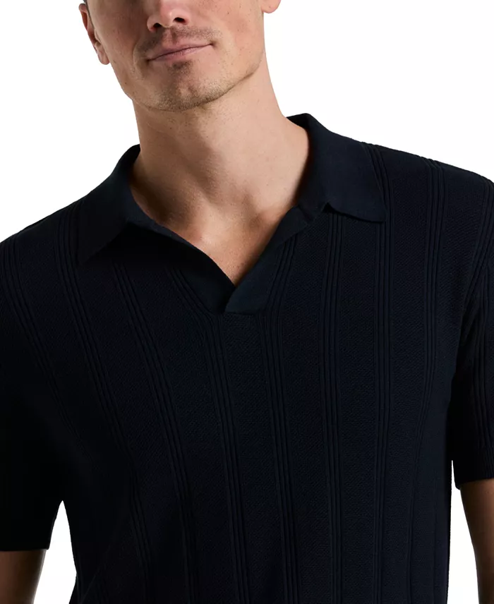 Men's Johnny Collar Stripe Polo Sweater - thumbnail 9