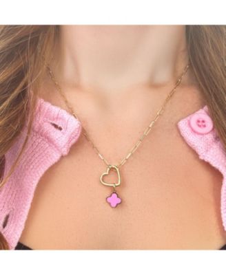 Gold Heart Charm Holder 14K Gold