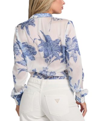 Women's Printed Button-Front Shirt 