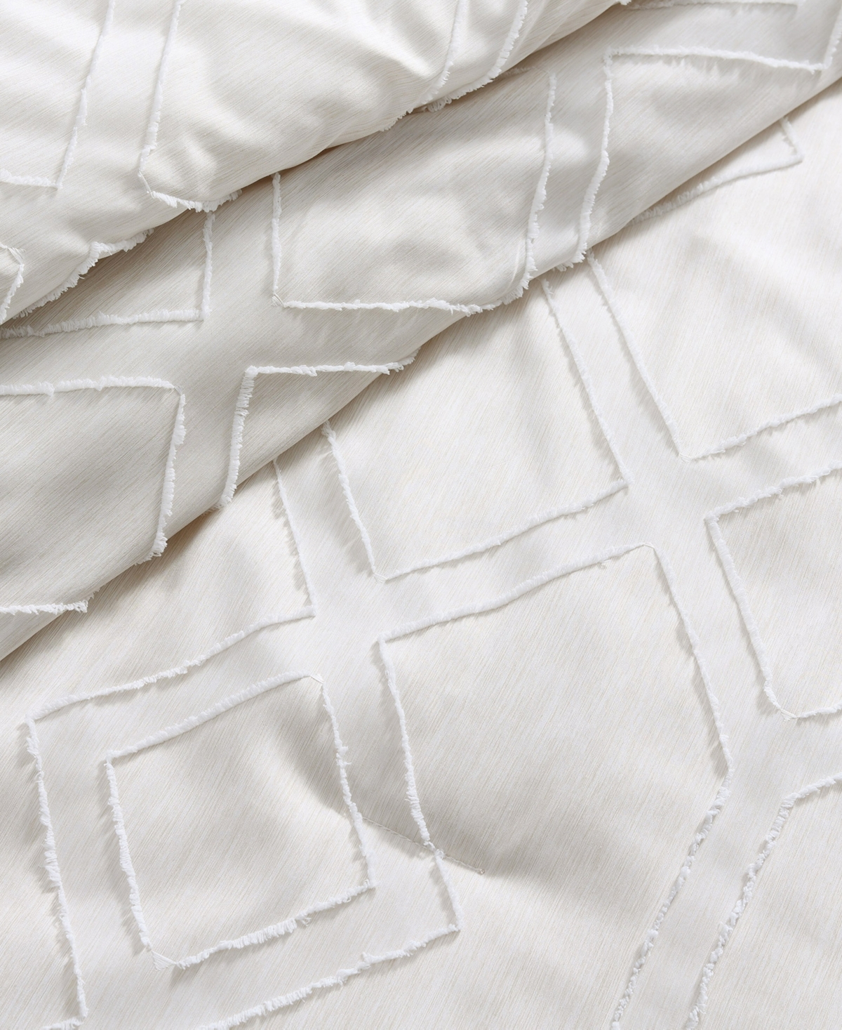 Unikome All Season Textured Jacquard Down Alternative Comforter, King In White