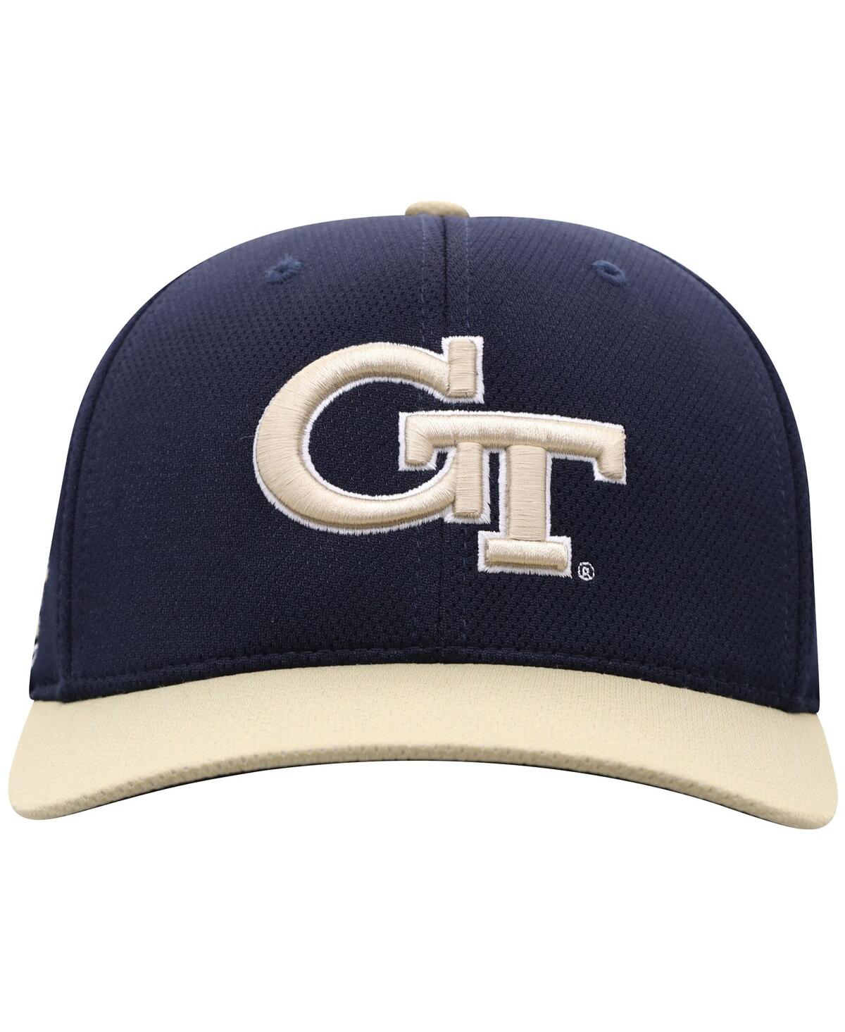 Men's True Navy Georgia Tech Yellow Jackets Reflex Two-Tone Flex Hat - True Navy