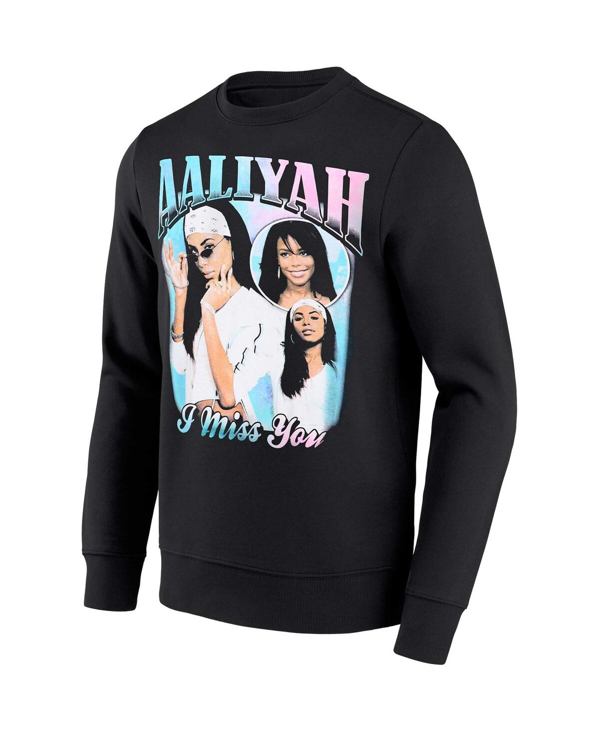 Shop Philcos Philco's Men's And Women's Aaliyah Black Graphic Pullover Sweatshirt