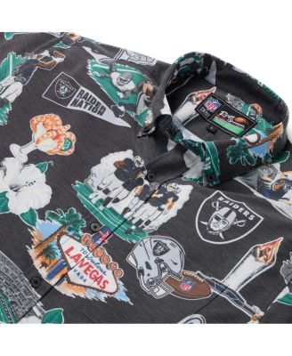 Men's Black Las Vegas Raiders Scenic Button-Down Shirt