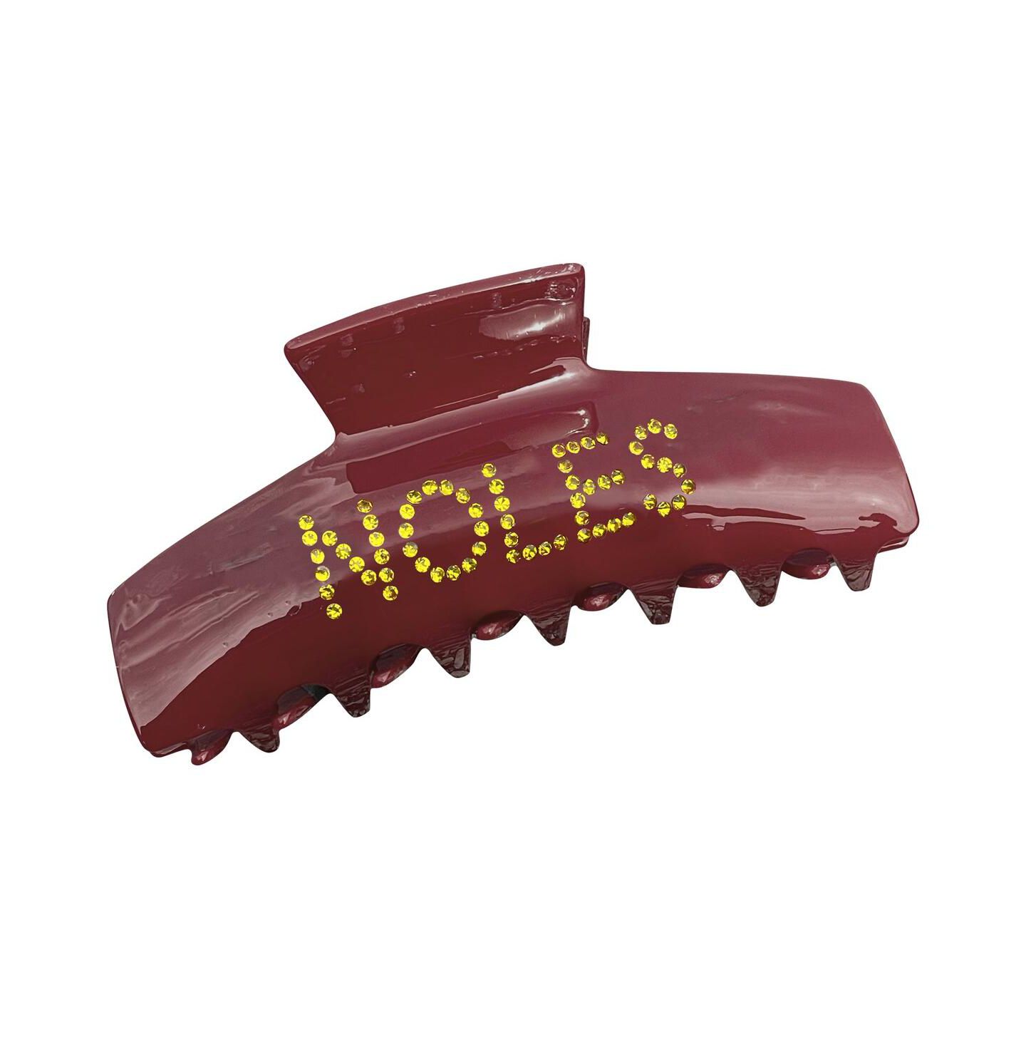 Женская заколка Emerson Street Clothing Co. Emerson Street Garnet Florida State Seminoles Rhinestone Claw Hair Clip — фото 1