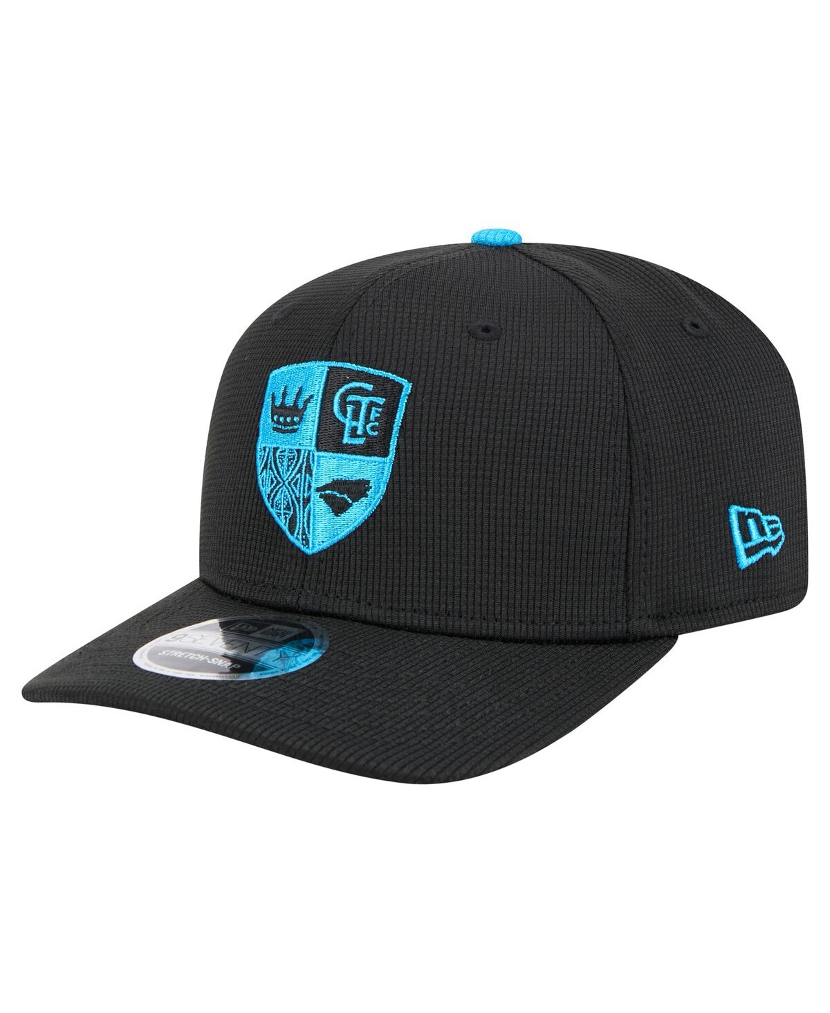 New Era Men's Black Charlotte Fc 2025 Jersey Hook 9seventy Stretch-snap Hat In Black