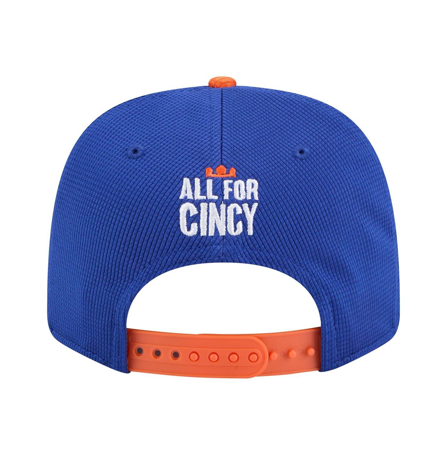 Мужские головные уборы New Era Blue/Orange FC Cincinnati 2025 Jersey Hook 9SEVENTY Stretch-Snap Hat — фото 4
