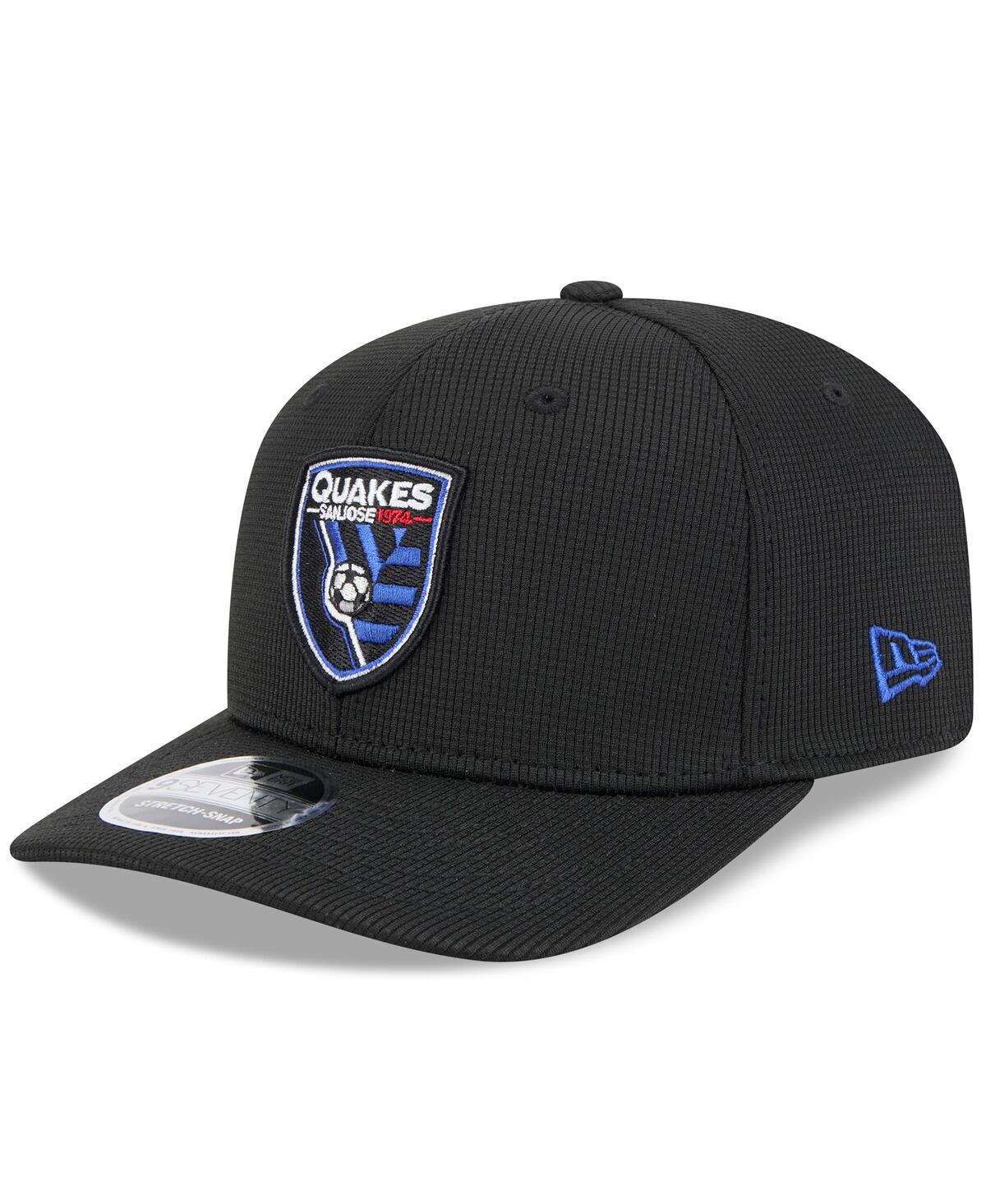 NEW ERA MEN'S BLACK SAN JOSE EARTHQUAKES 2025 JERSEY HOOK 9SEVENTY STRETCH-SNAP HAT 